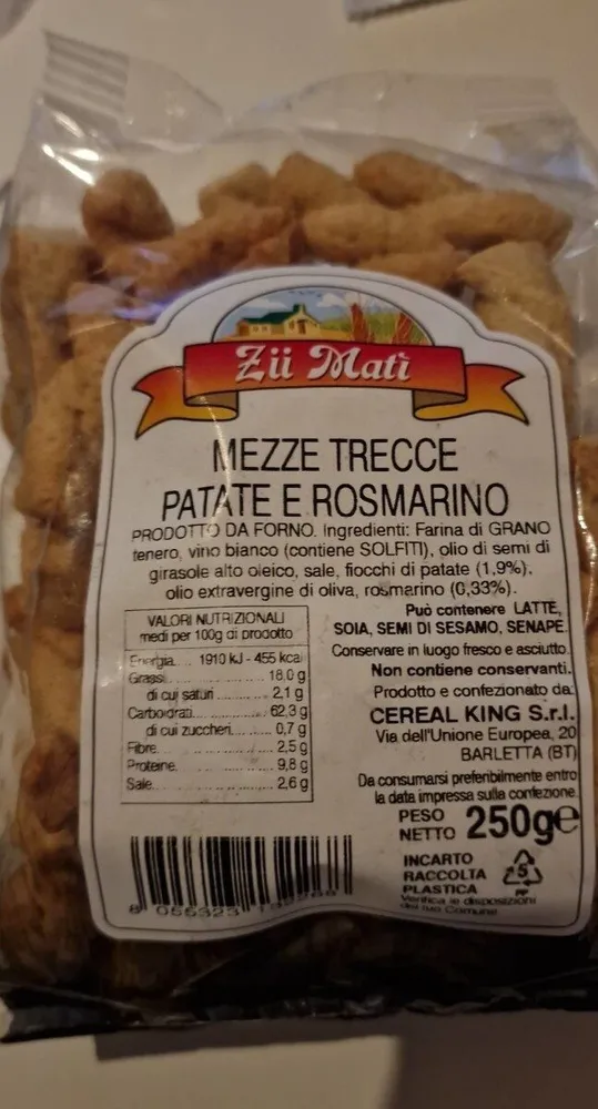 Mezzetreccie patate e rosmarino