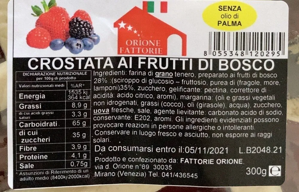 Crostata ai frutti di bosco