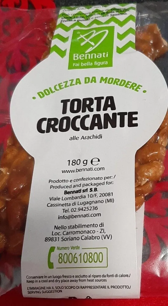 Torta croccante alle arachidi