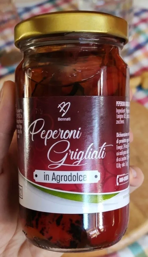 Peperoni grigliati in agrodolce