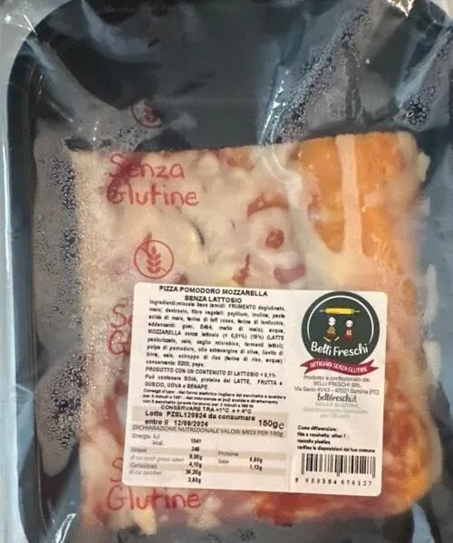 Pizza pomodoro mozzarella senza lattosio