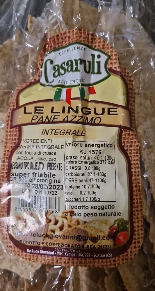 LE LINGUE PANE AZZIMO