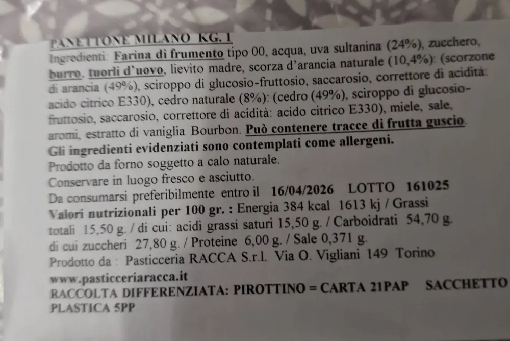 Panettone Milano