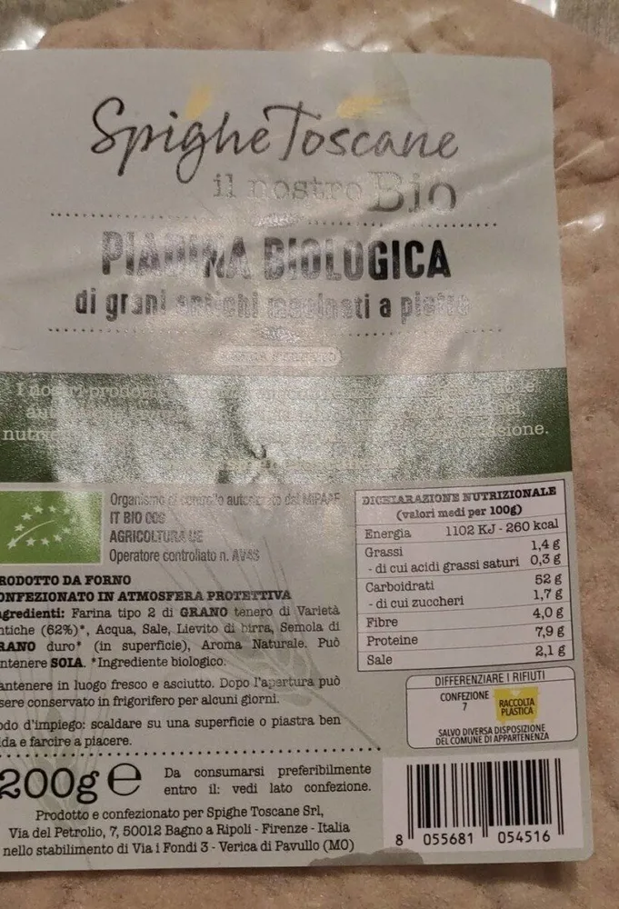 Piadina biologico
