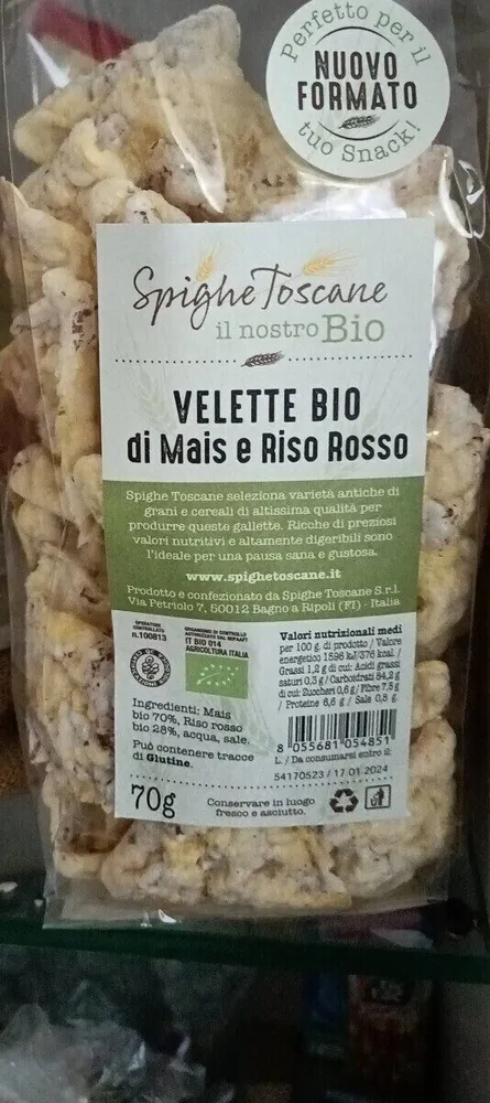 Velette bio di mais e riso rosso