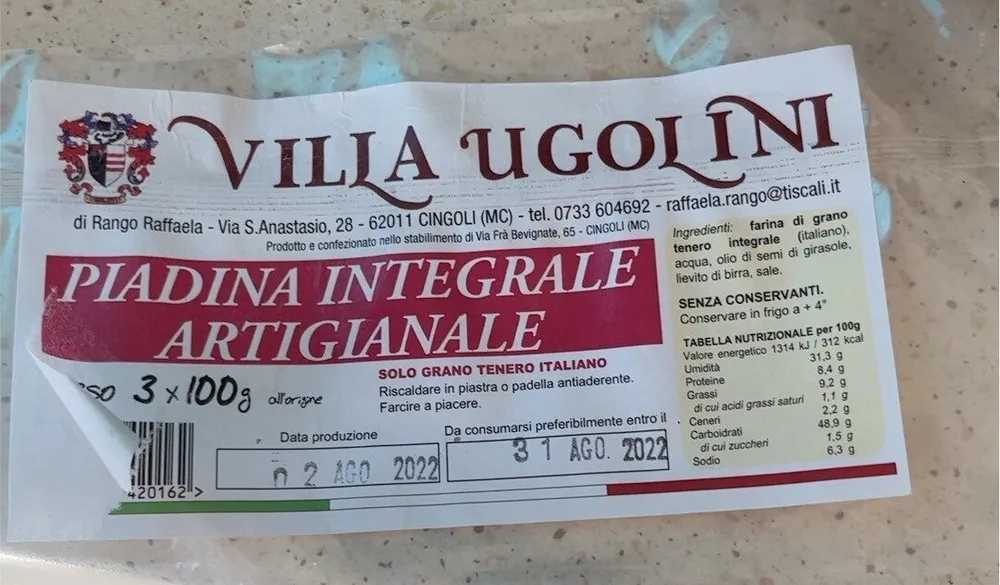 Piadina Integrale Artigianale