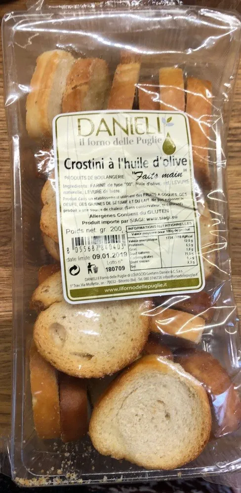 Crostini a l'huile d'olive