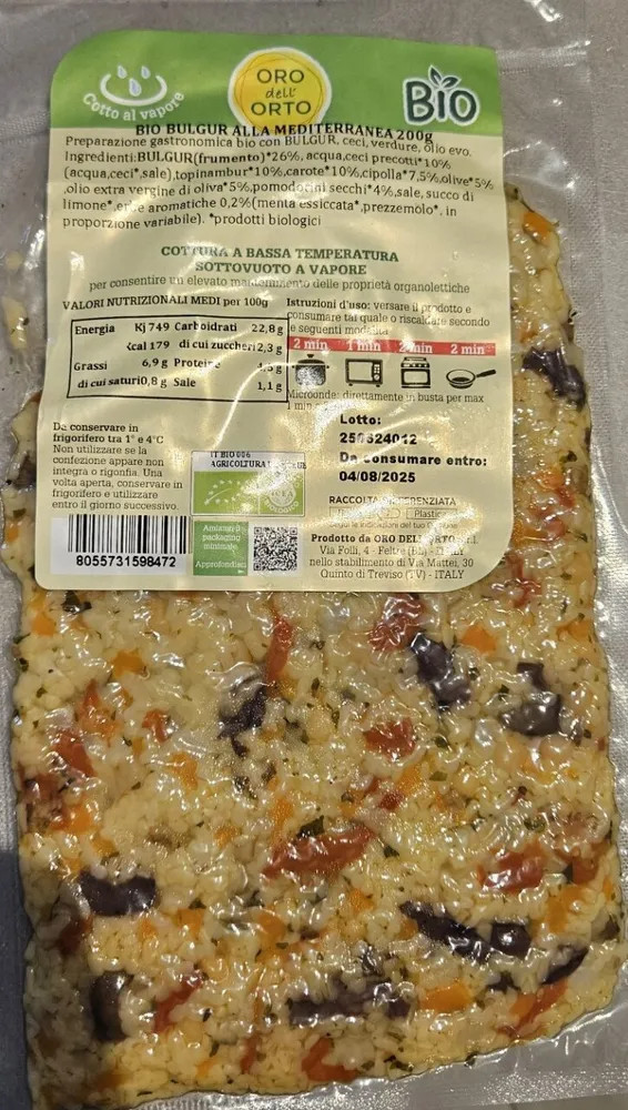 Burger alla mediorientale Bio