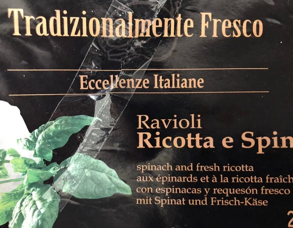 Ravioli Ricotta et épinards