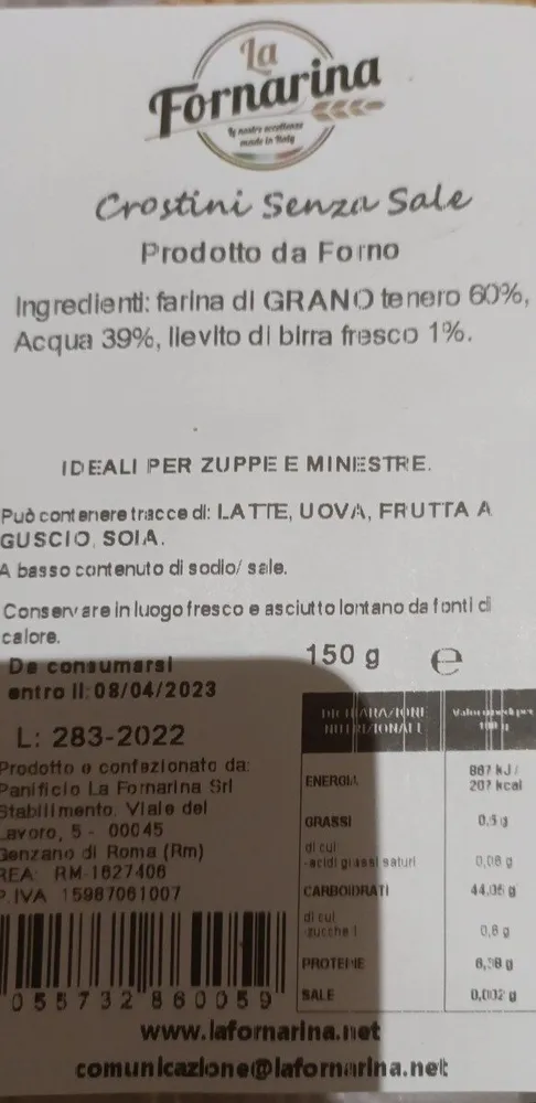 Crostini senza sale