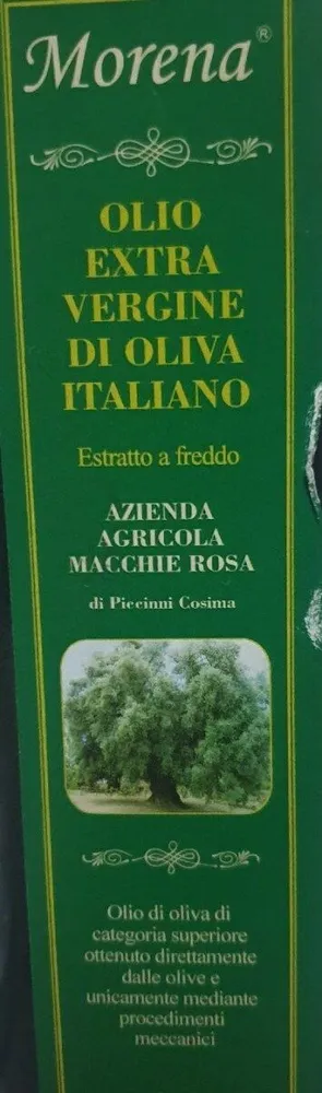 Olio extravergine di oliva italiano, Morena