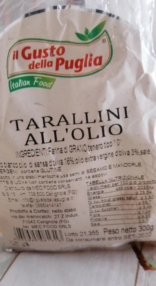 Tarallini all'olio