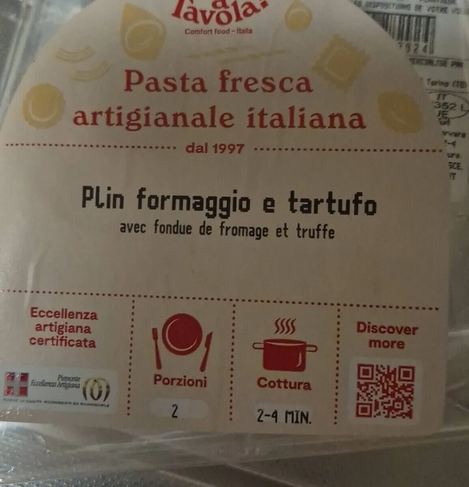 Plin formaggio e tartufo