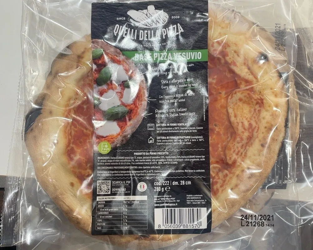 Base pizza vesuvio