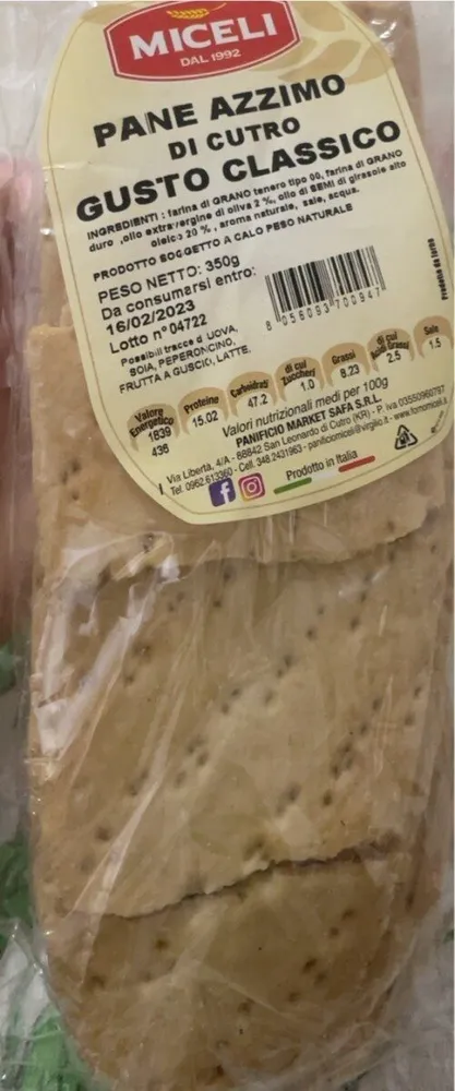 Pane Azzimo di Cutro Gusto Classico
