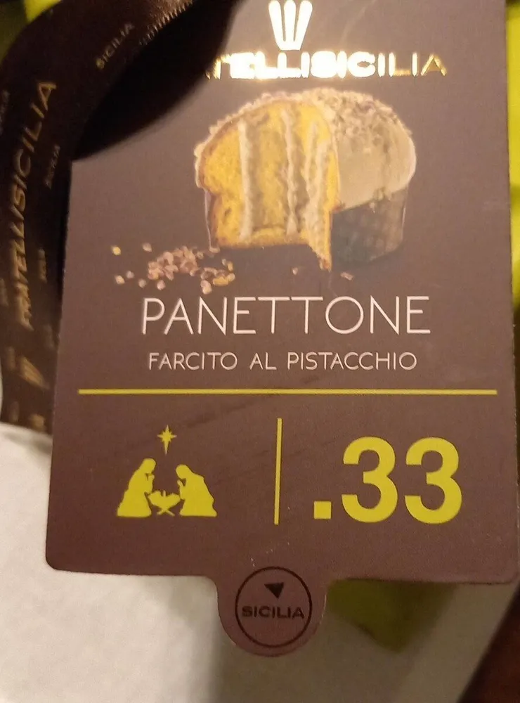 Panettone farcito al pistacchio