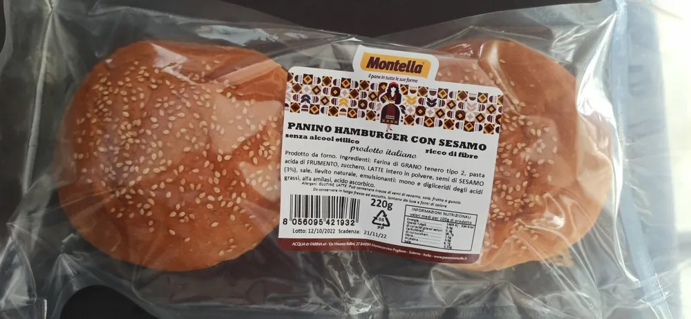 Panino hamburger con sedamo