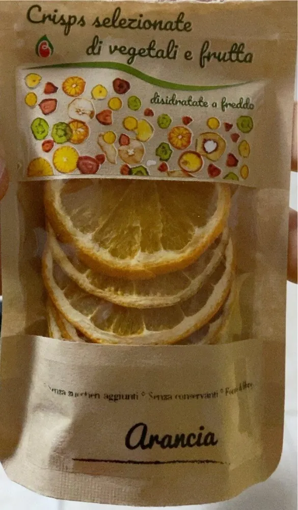 Chips selezionate di vegetali e frutta
