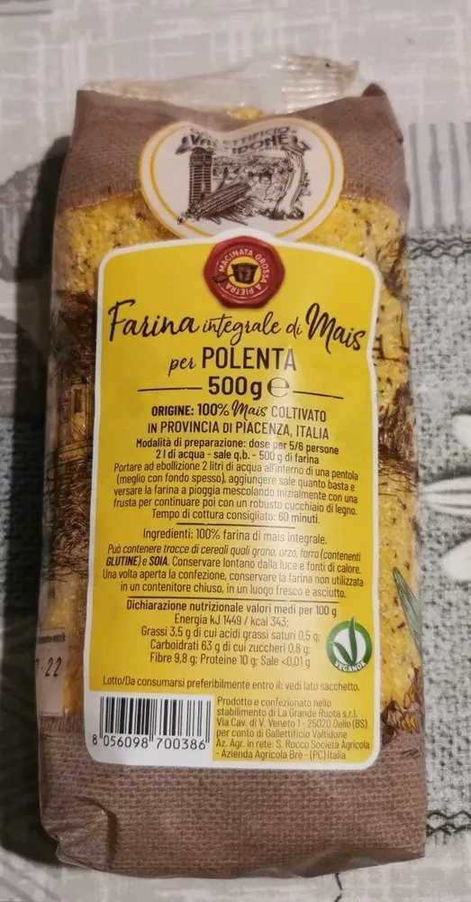 Farina integrale di mais per polenta