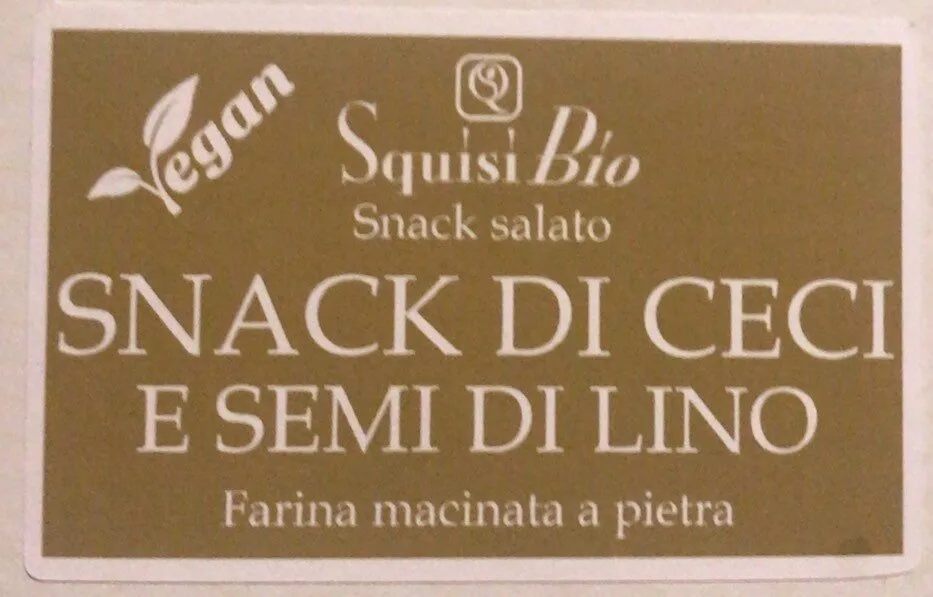 Snackdi ceci e semi di lino