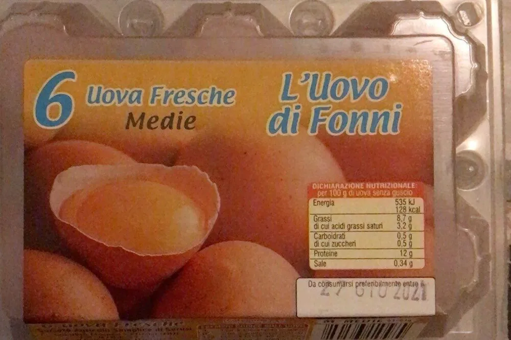 Uova fresche medie