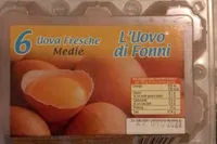 Uova fresche medie