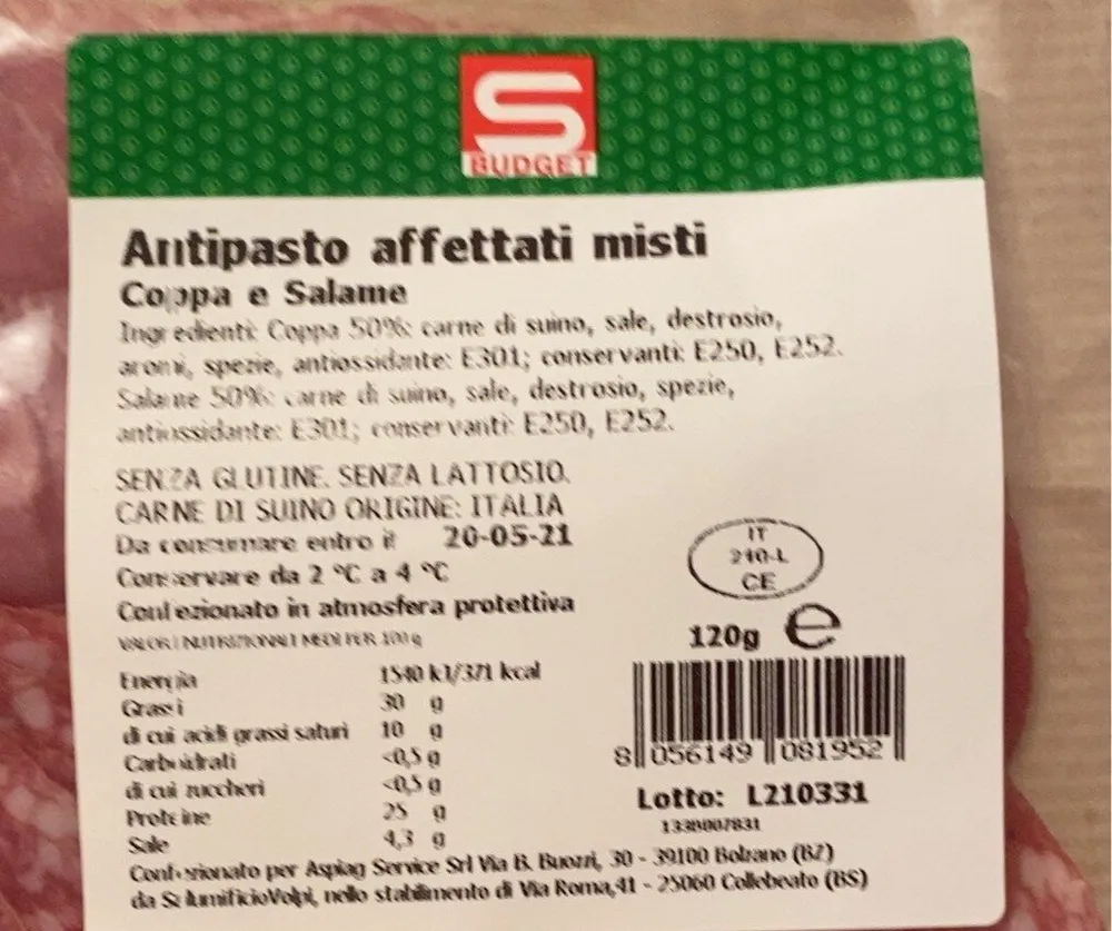 Antipasto affettati misti