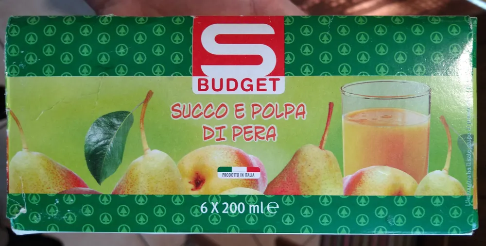 Succo e polpa di pera