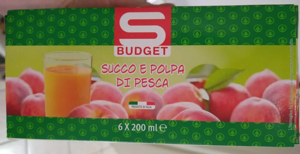 Succo e polpa di pesca
