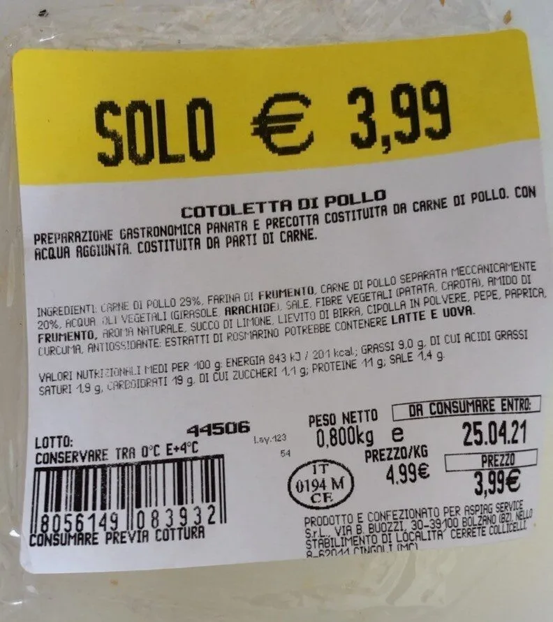 Cotoletta di pollo
