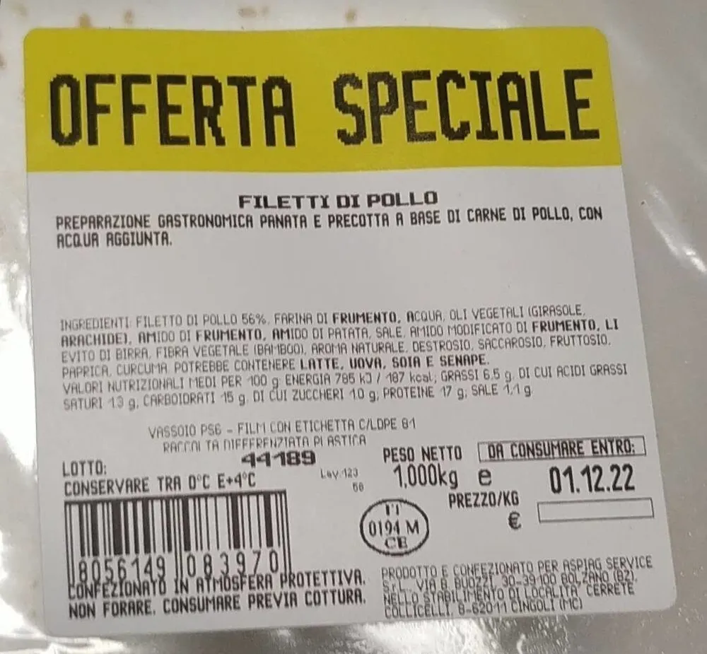 Filetti di pollo