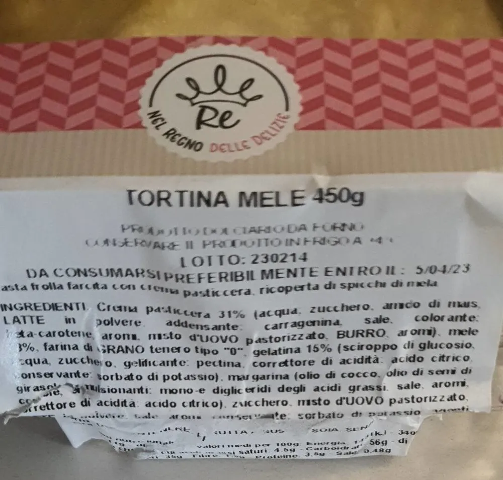 Tortina di mele 450g