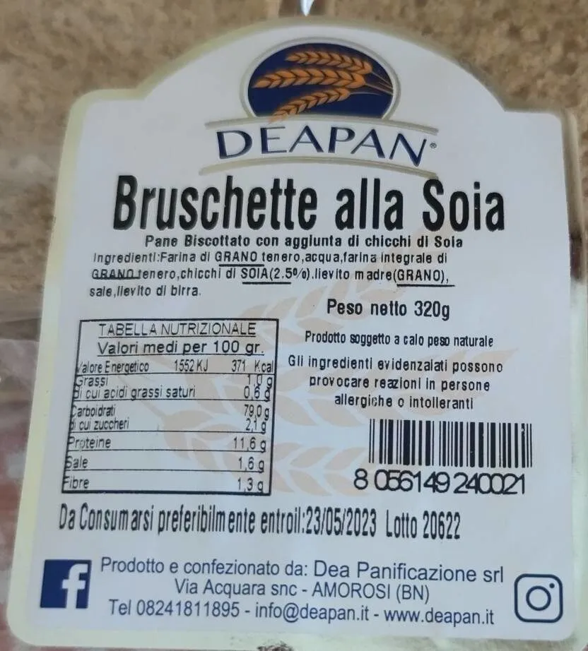 Bruschette alla soia