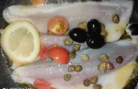 Filetto di branzino alla mediterranea