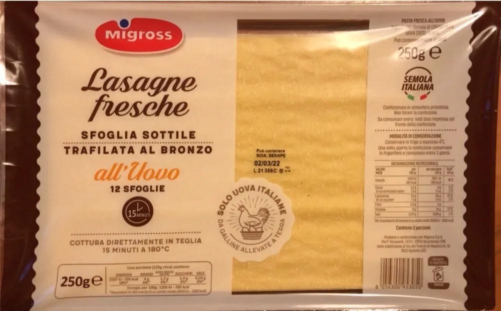 Lasagne fresche