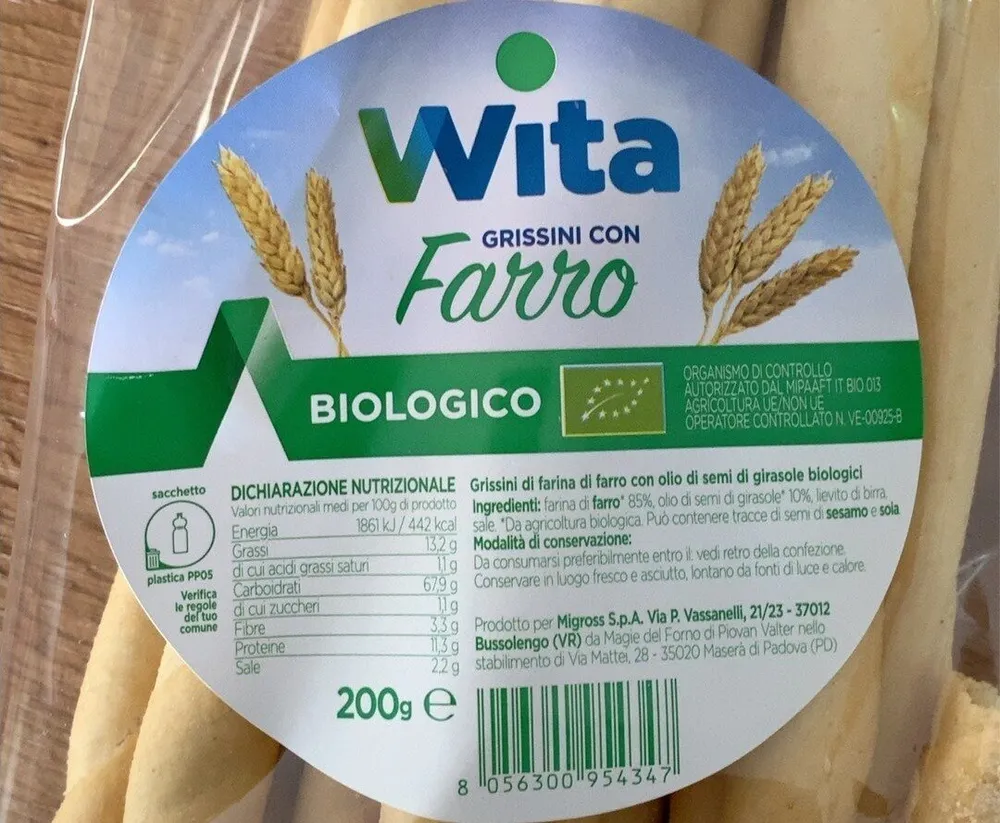 Wita grissini con farro