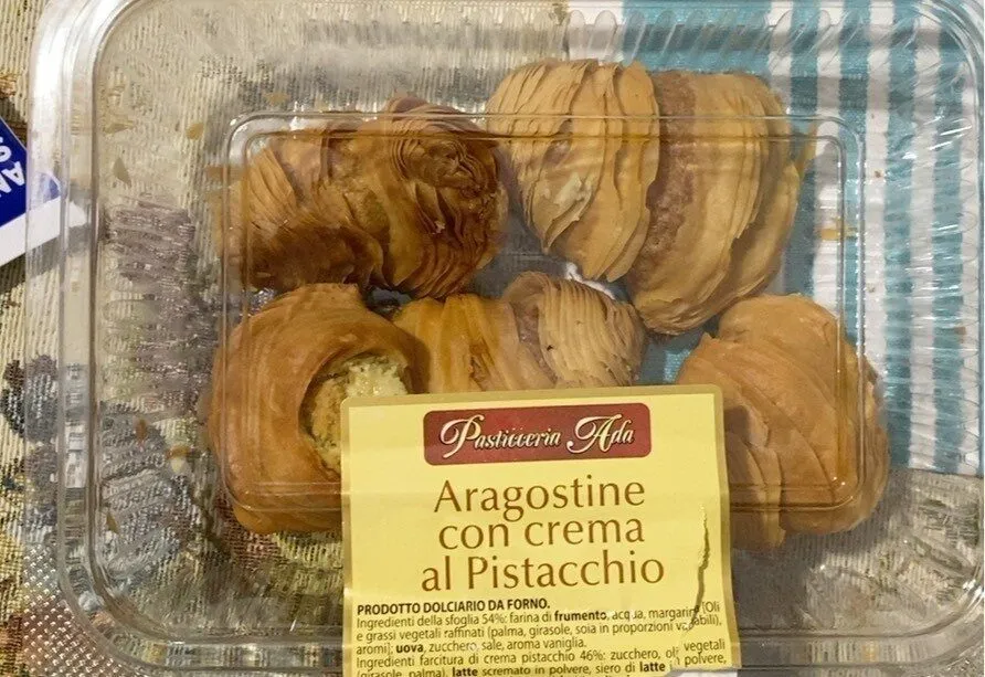 aragostine con crema al pistacchio