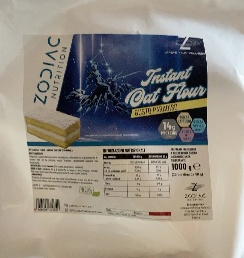 Instant oat flour