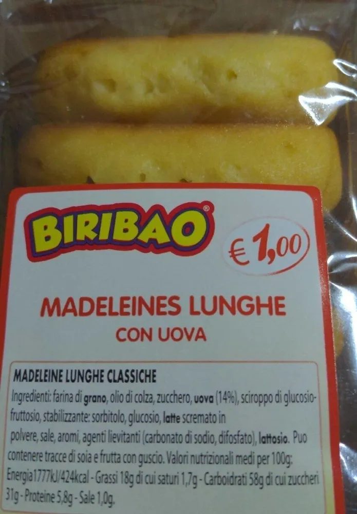 Madeleines Lunghe con Uova