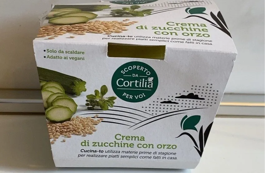 Crema di zucchine con orzo