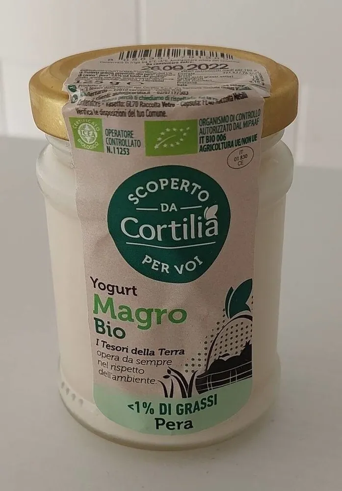 Yogurt magro bio alla pera