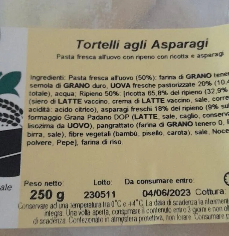 Tortelli asparagi