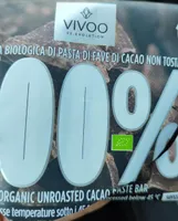 Tavoletta biologica di pasta di fave di cacao non tostate