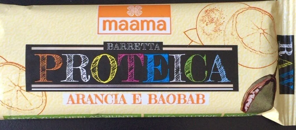 barretta proteica arancia baibab