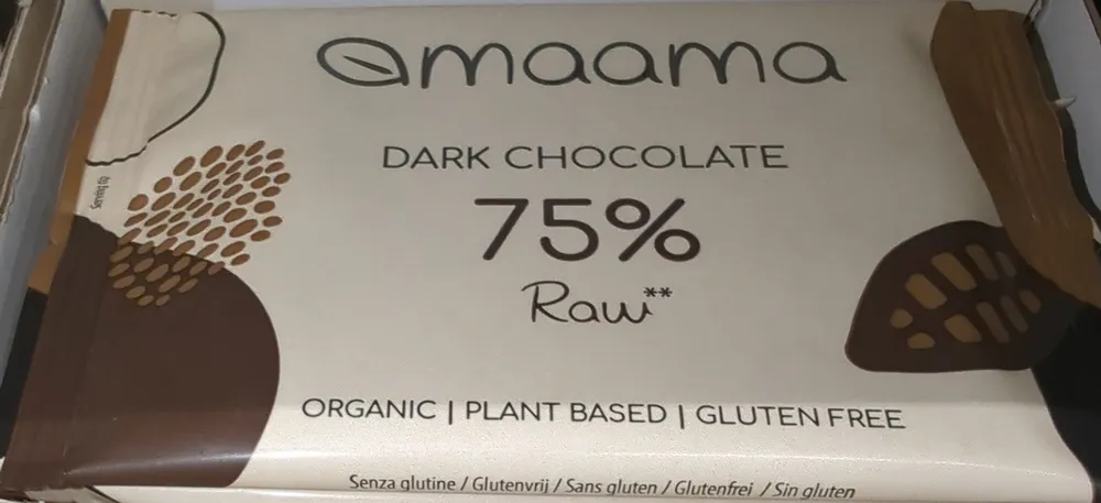 Tableta de chocolate negro orgánico 75%