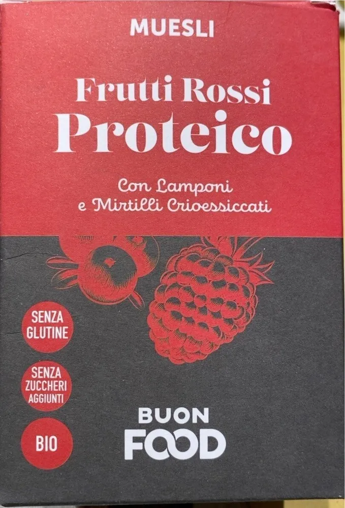 Muesli frutti rossi proteico