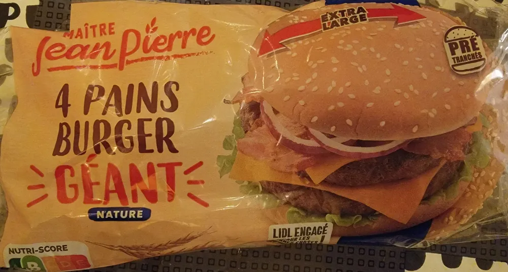 4 pains burger géant nature