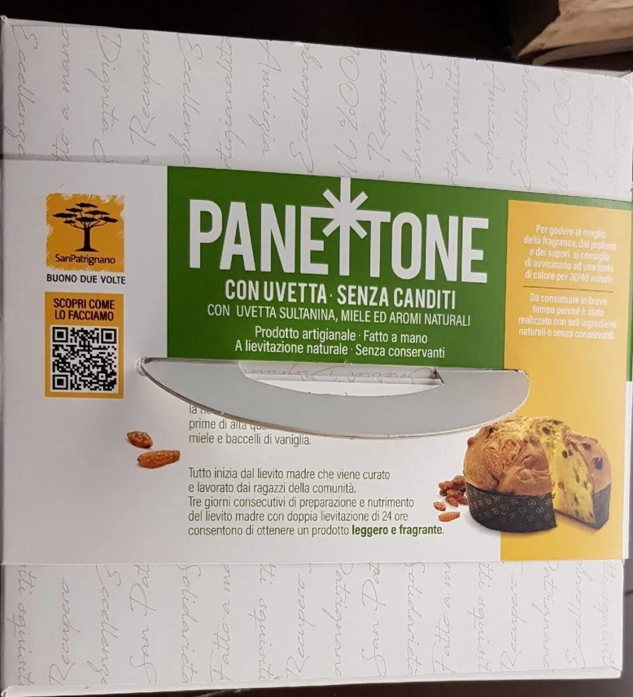 Panettone con uvetta senza canditi