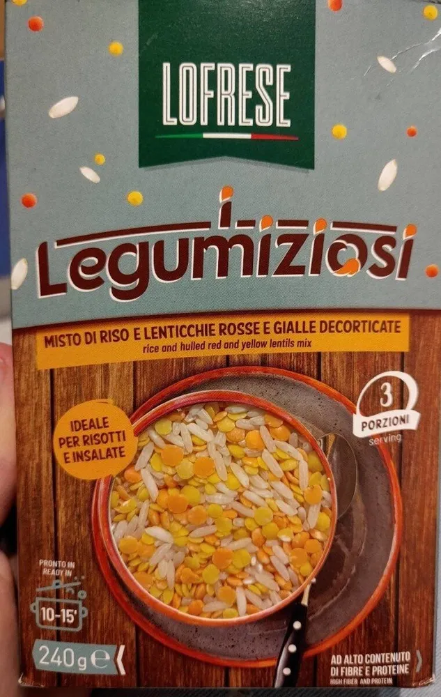 I Legumiziosi - riso, lenticchie rosse e gialle