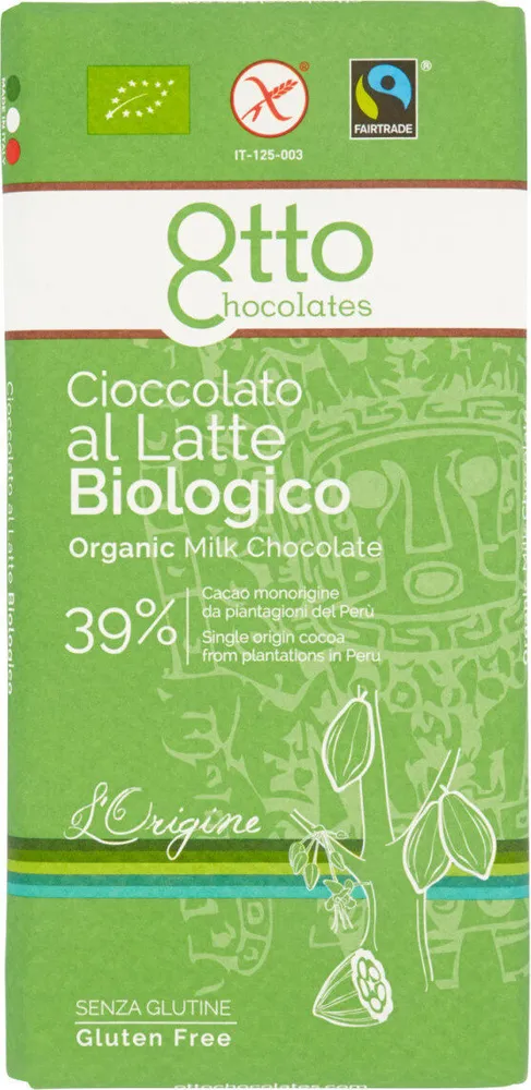 Cioccolato al latte biologico